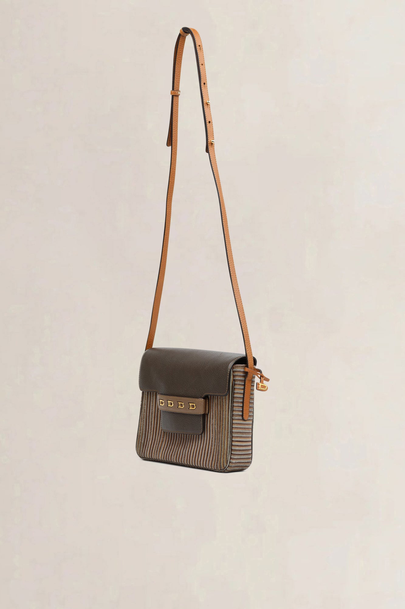 Delvaux Brown Toile De Cuir Malbec Crossbody Bag