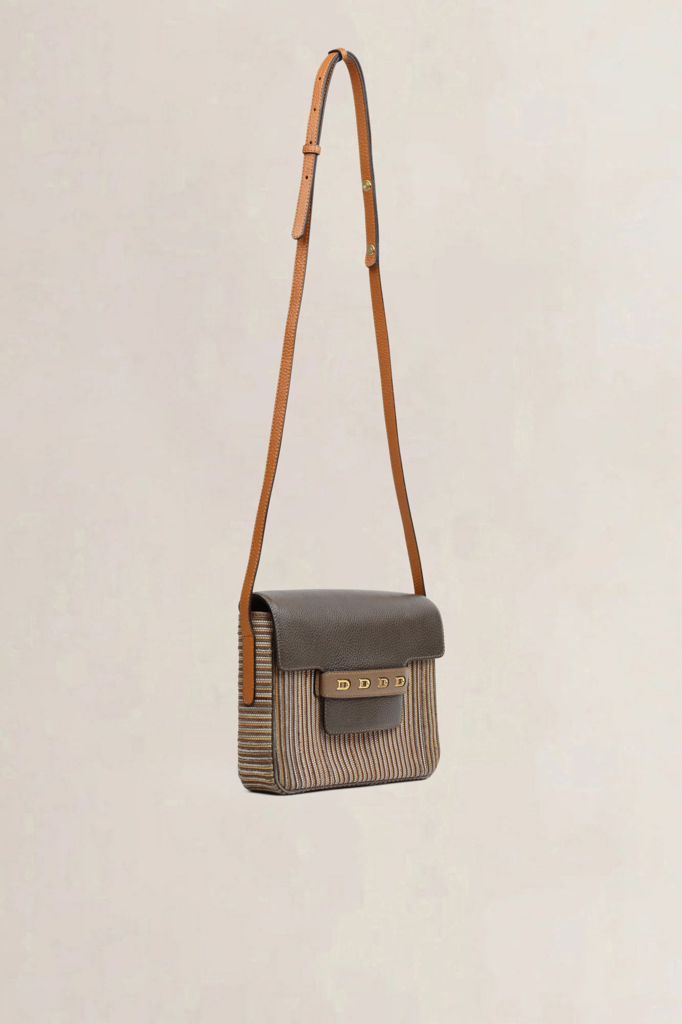 Delvaux Brown Toile De Cuir Malbec Crossbody Bag