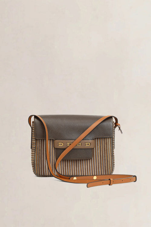 Delvaux Brown Toile De Cuir Malbec Crossbody Bag