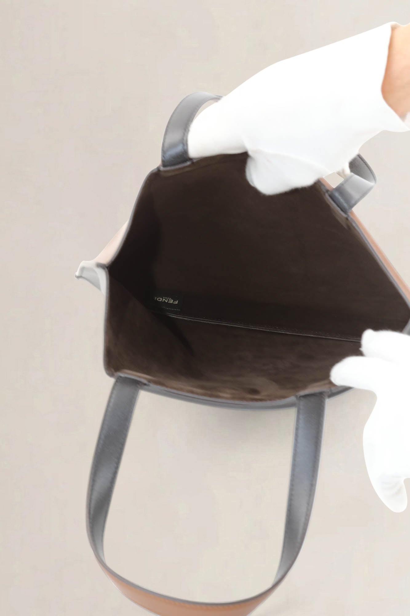 Fendi Brown/Black Flip Shoulder Bag