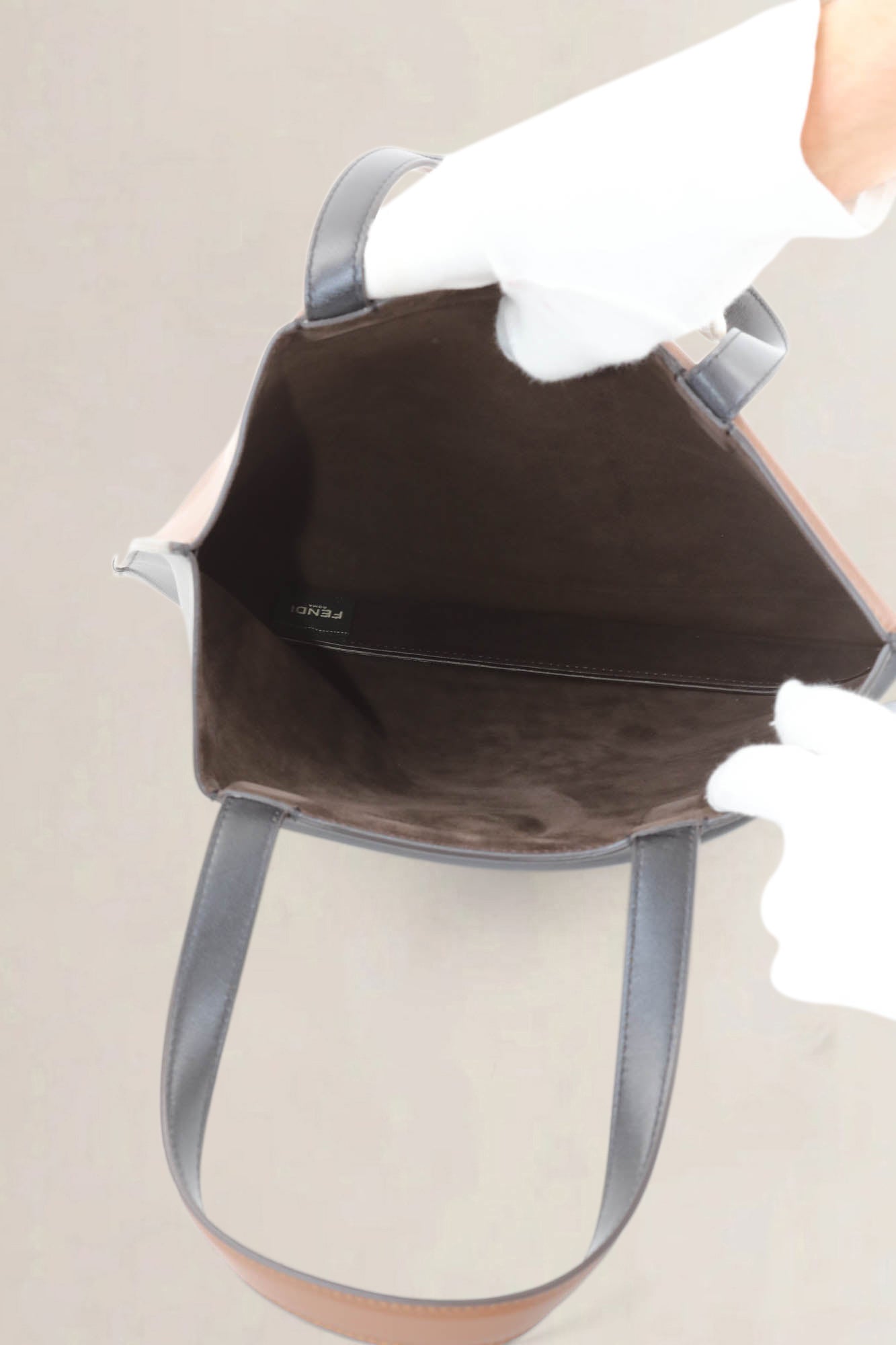 Fendi Brown/Black Flip Shoulder Bag