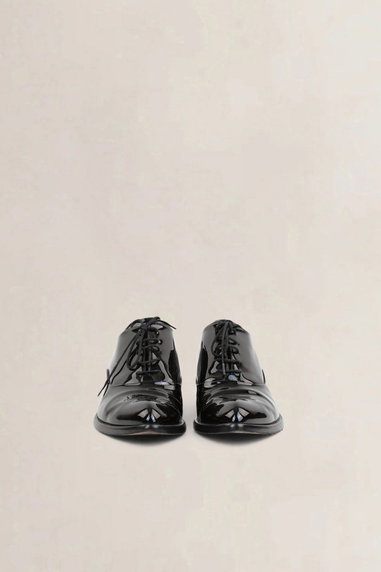 Black Patent Leather Lace Up Shoes