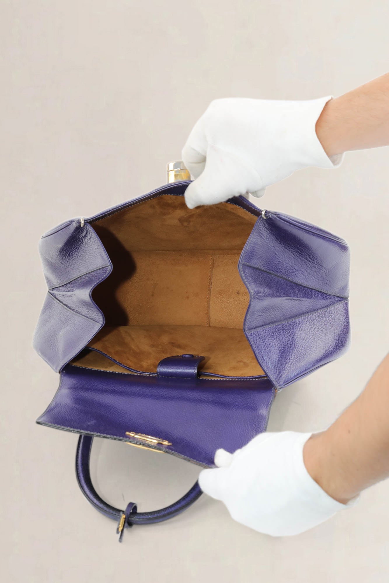 Delvaux Purple Extase Top Handle Bag