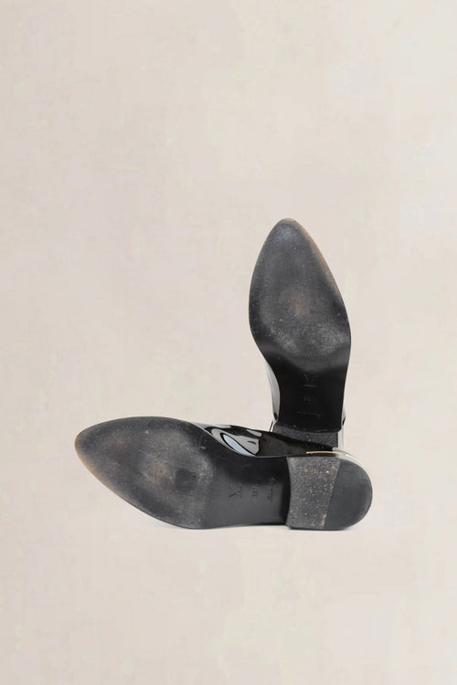 Black Patent Leather Lace Up Shoes