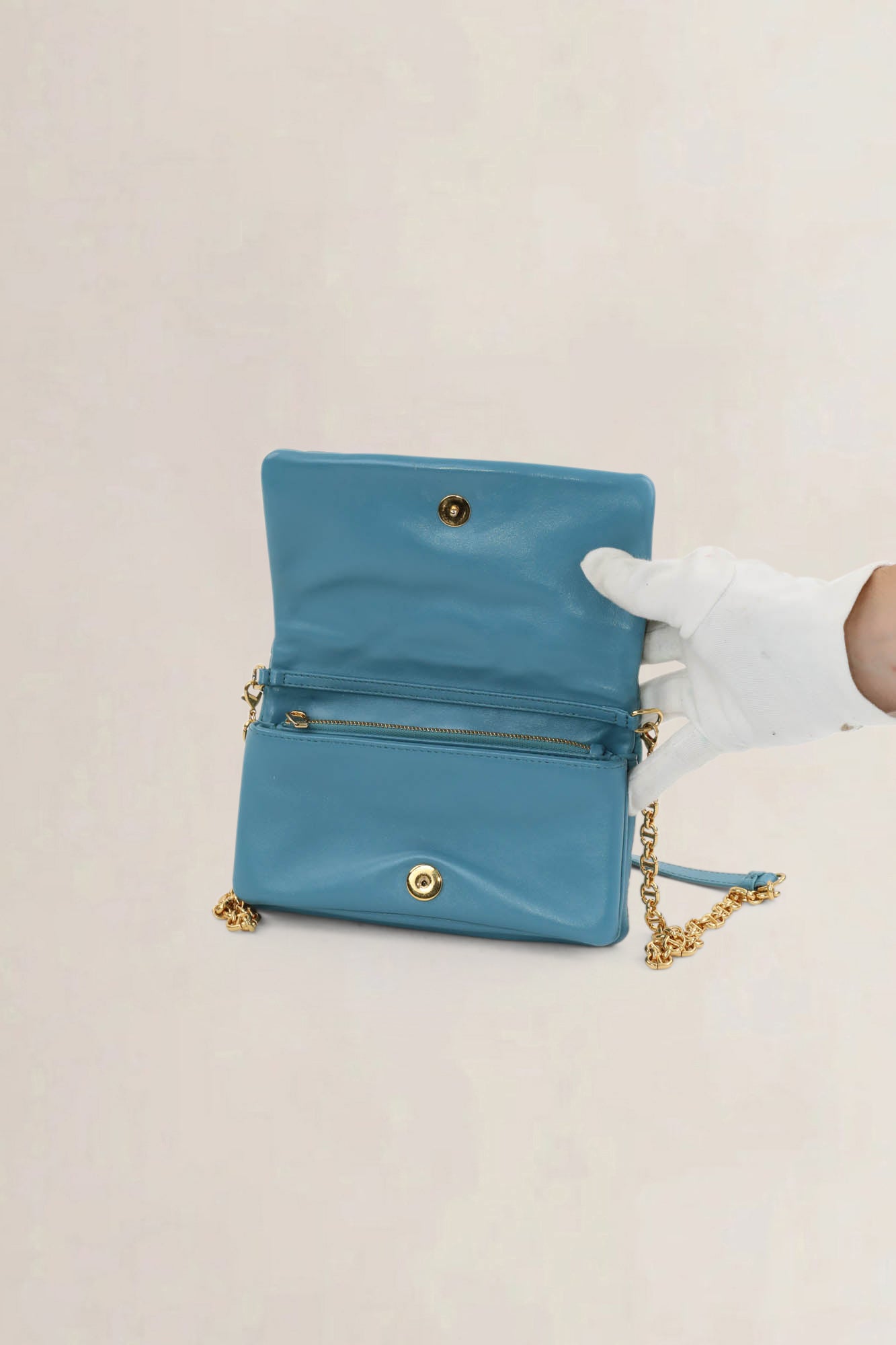 Christian Dior Turquoise Caro Crossbody Bag