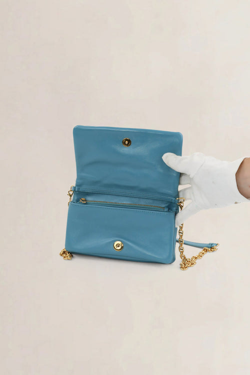 Christian Dior Turquoise Caro Crossbody Bag