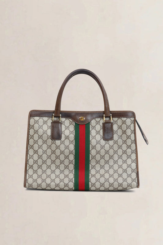 Gucci Brown Monogram Top Handle Bag