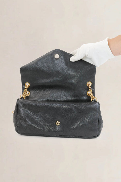 YSL Black Calypso Shoulder Bag