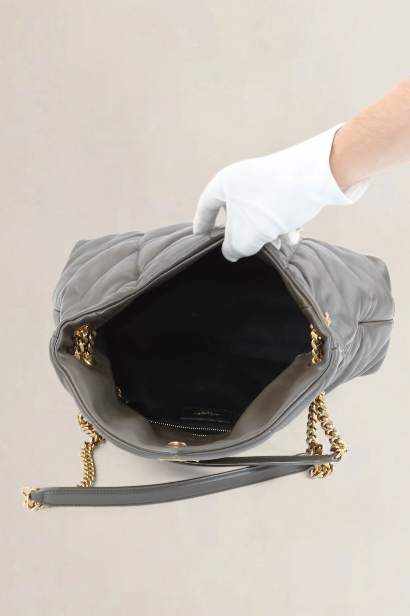 YSL Loulou Khaki Large Crossbody Bag