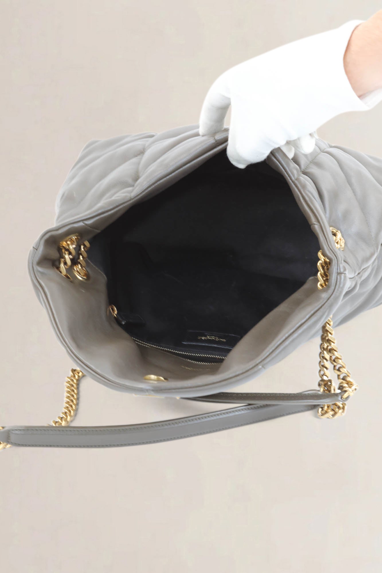 YSL Loulou Khaki Large Crossbody Bag