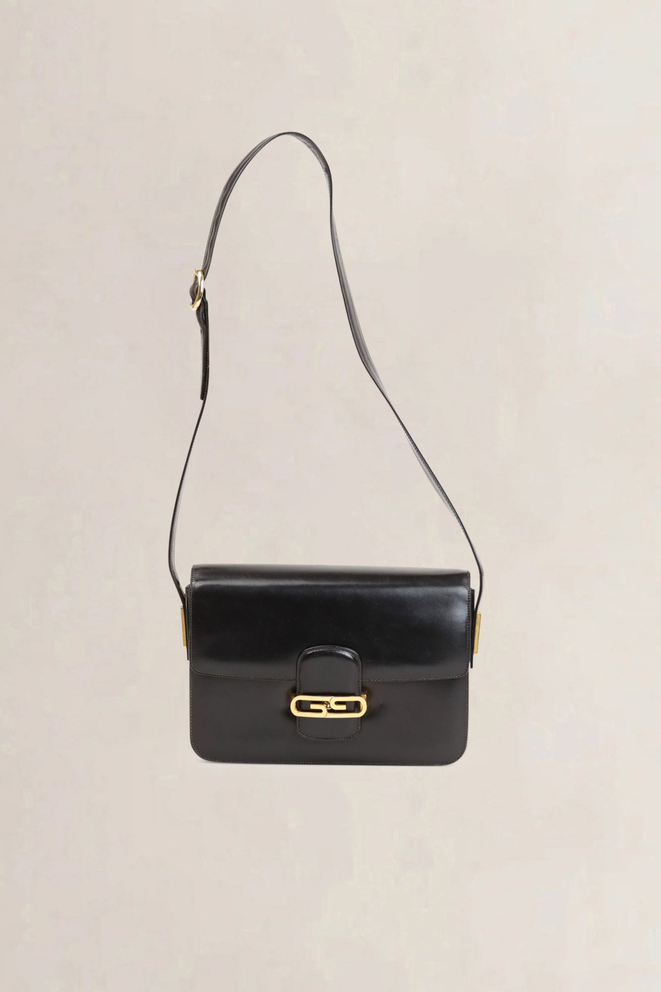 Gucci Black Vintage Leather Crossbody Bag