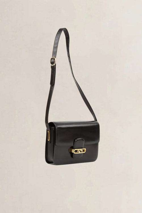 Gucci Black Vintage Leather Crossbody Bag