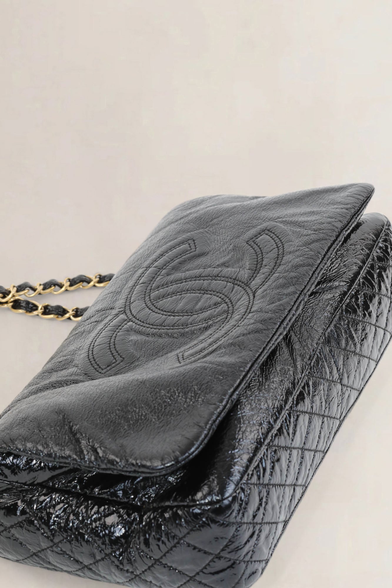 Chanel Black Rock And Chain Classic Shoulder Bag