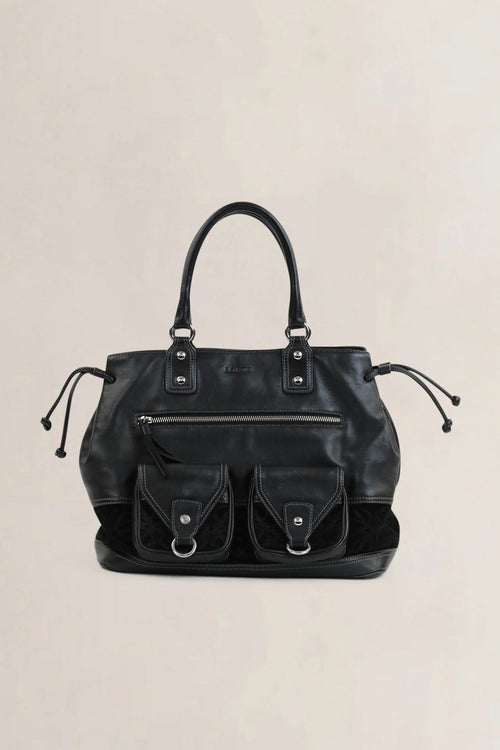 Loewe Black Anagram Leather Shoulder Bag