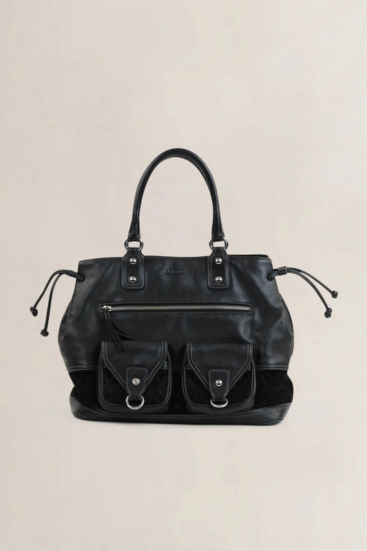 Loewe Black Anagram Leather Shoulder Bag