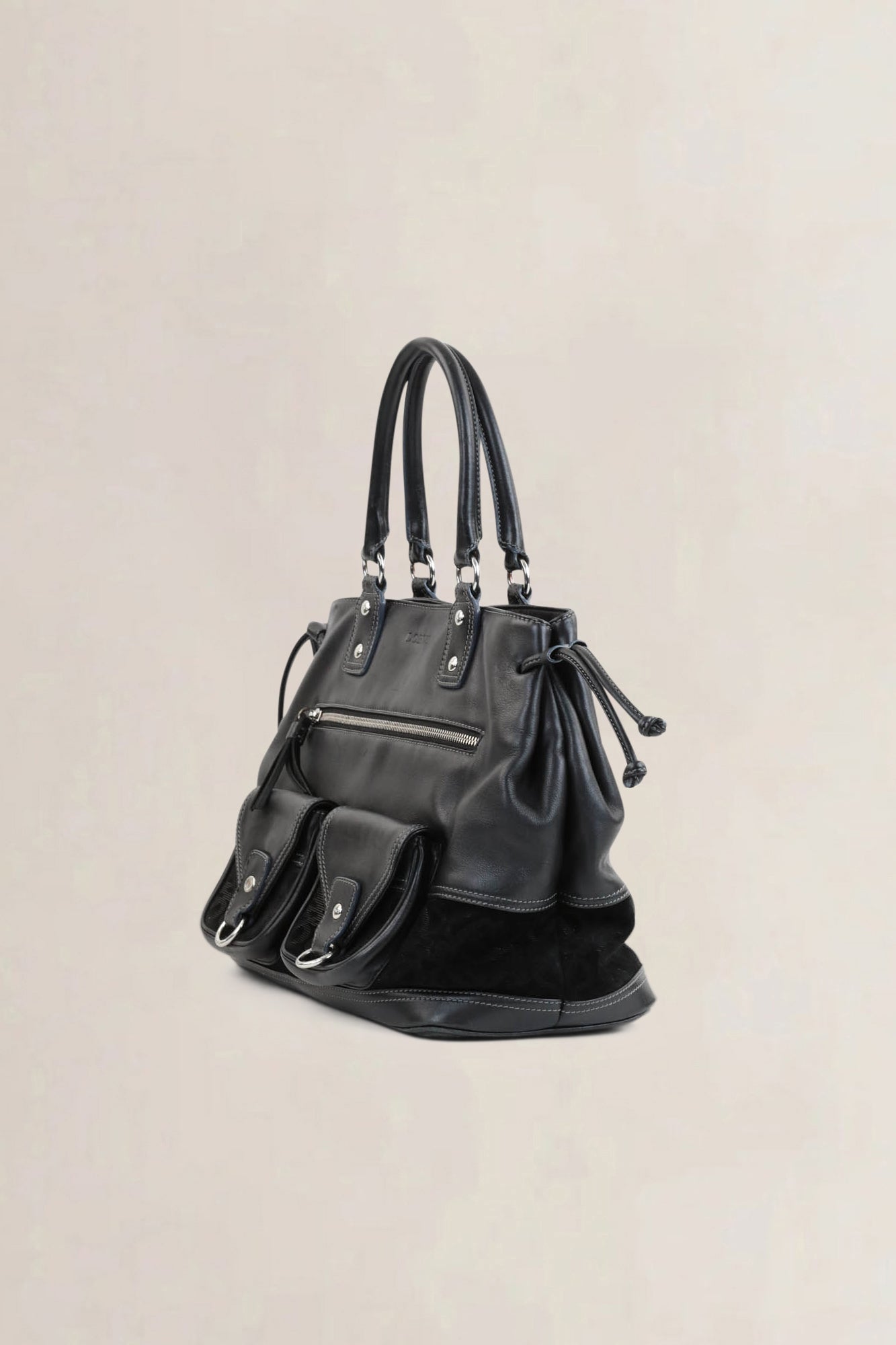 Loewe Black Anagram Leather Shoulder Bag