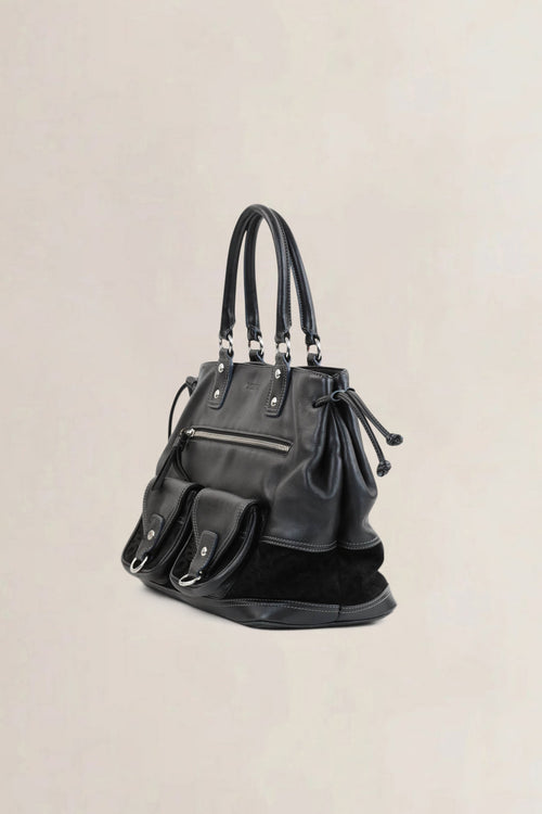 Loewe Black Anagram Leather Shoulder Bag
