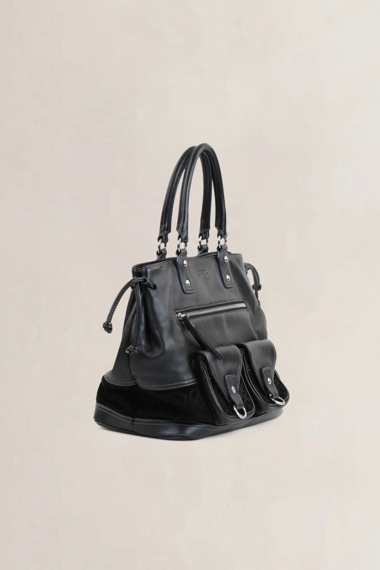 Loewe Black Anagram Leather Shoulder Bag