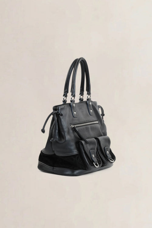 Loewe Black Anagram Leather Shoulder Bag