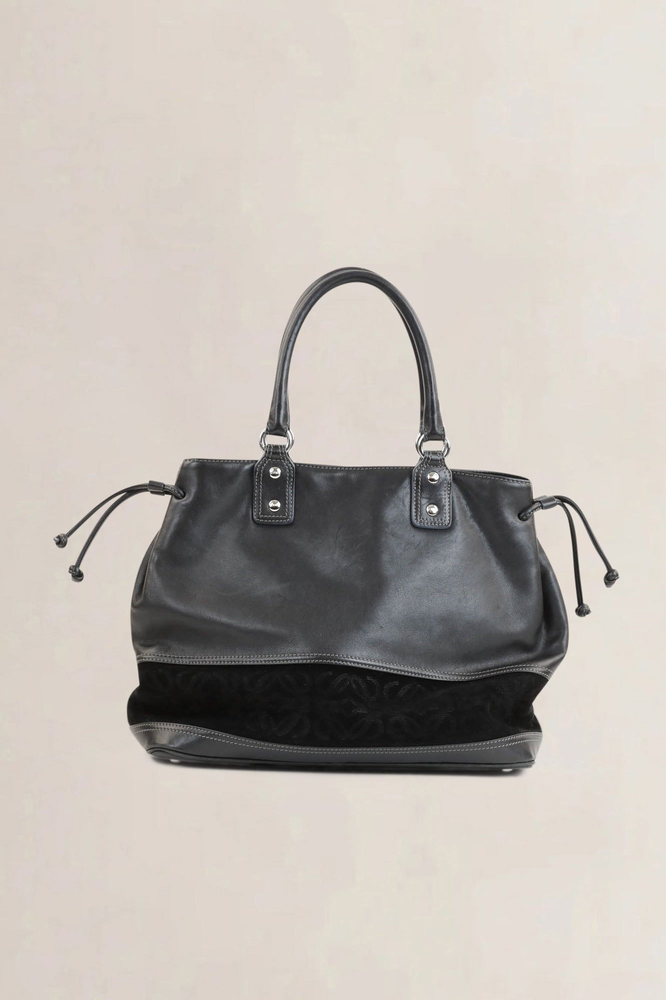 Loewe Black Anagram Leather Shoulder Bag