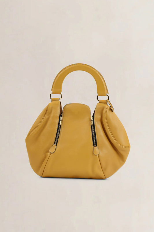 Delvaux Yellow Top Handle Bag