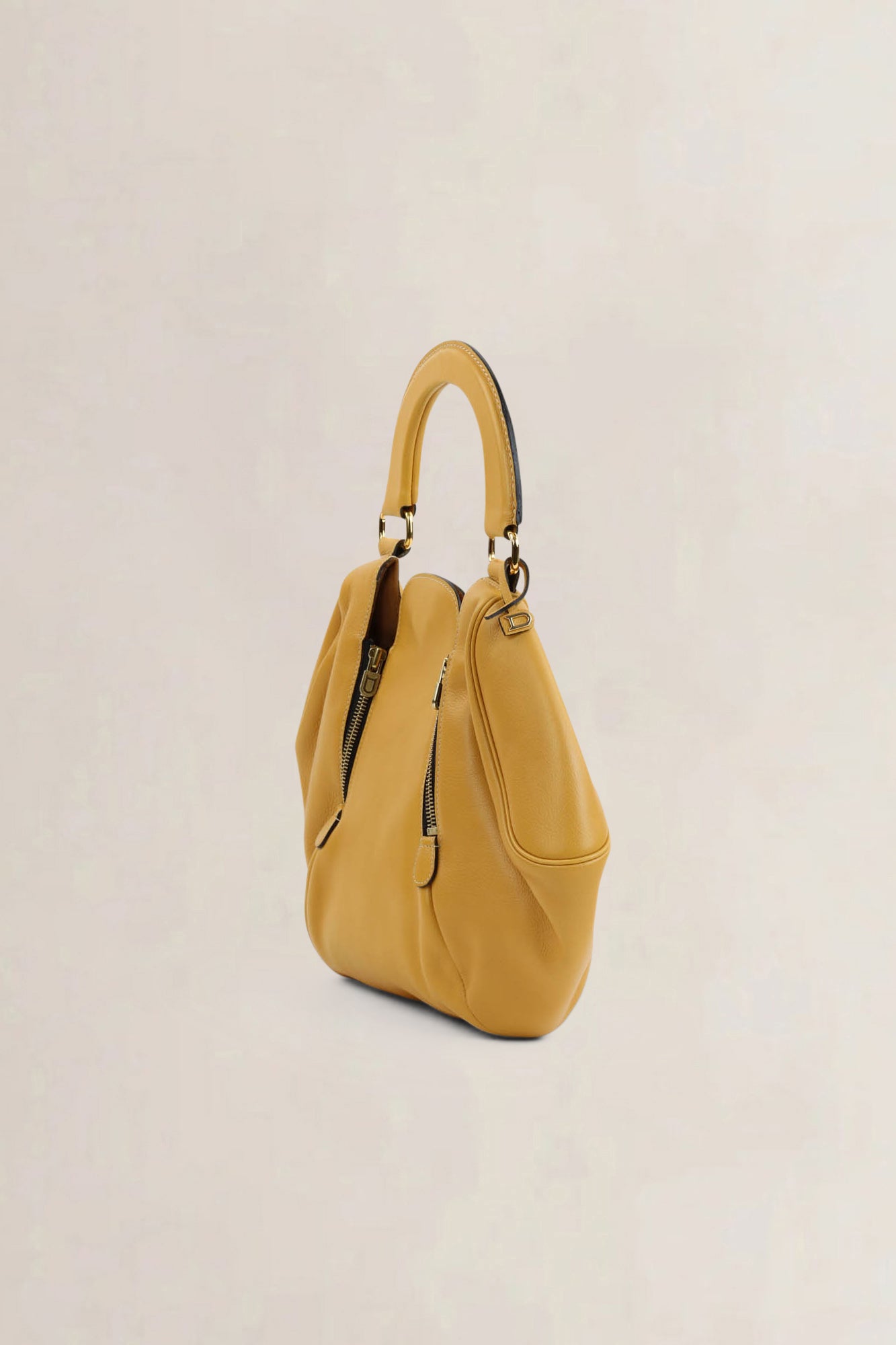 Delvaux Yellow Top Handle Bag