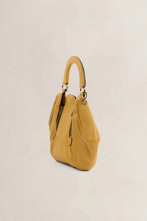 Delvaux Yellow Top Handle Bag