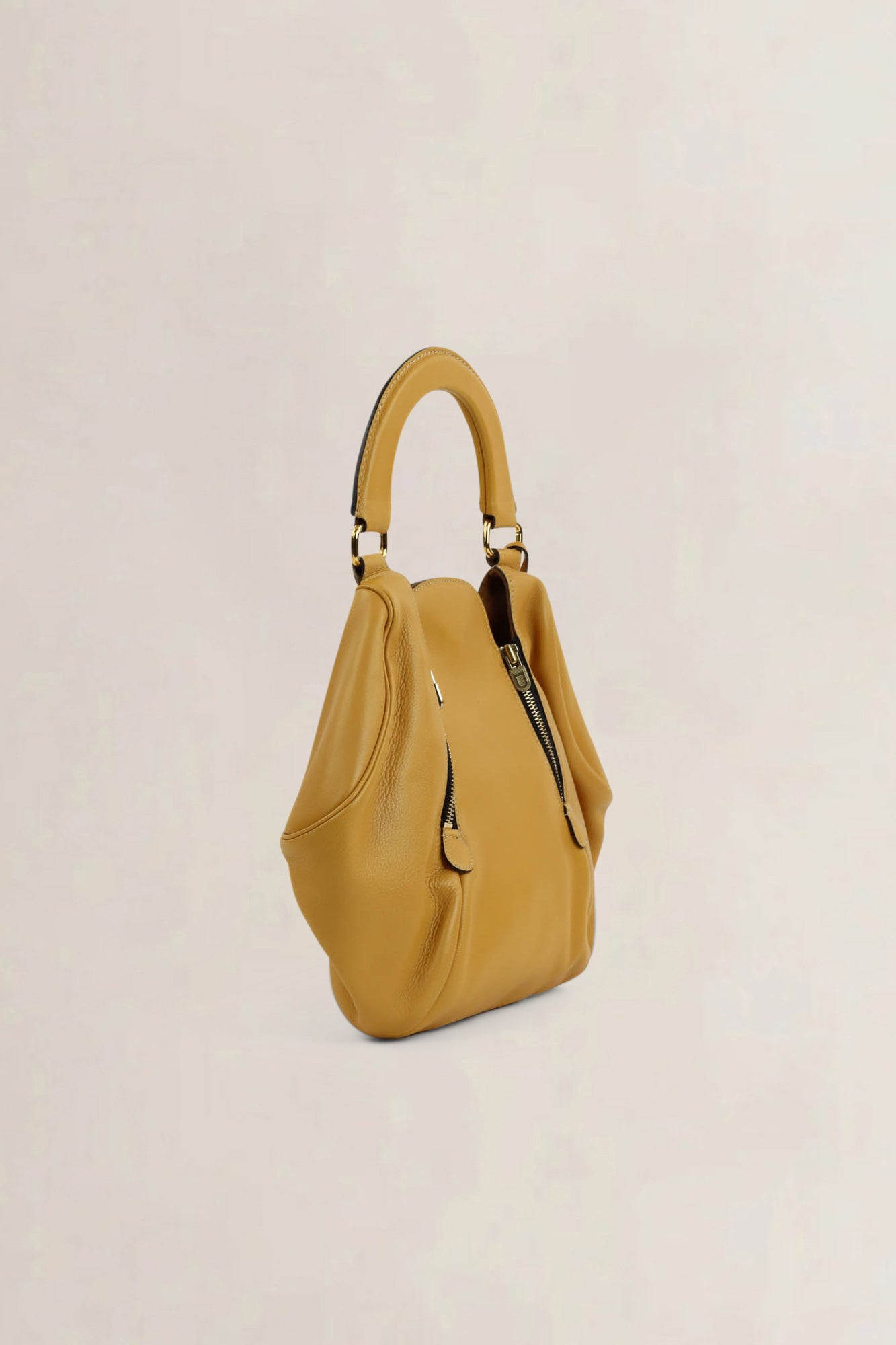Delvaux Yellow Top Handle Bag