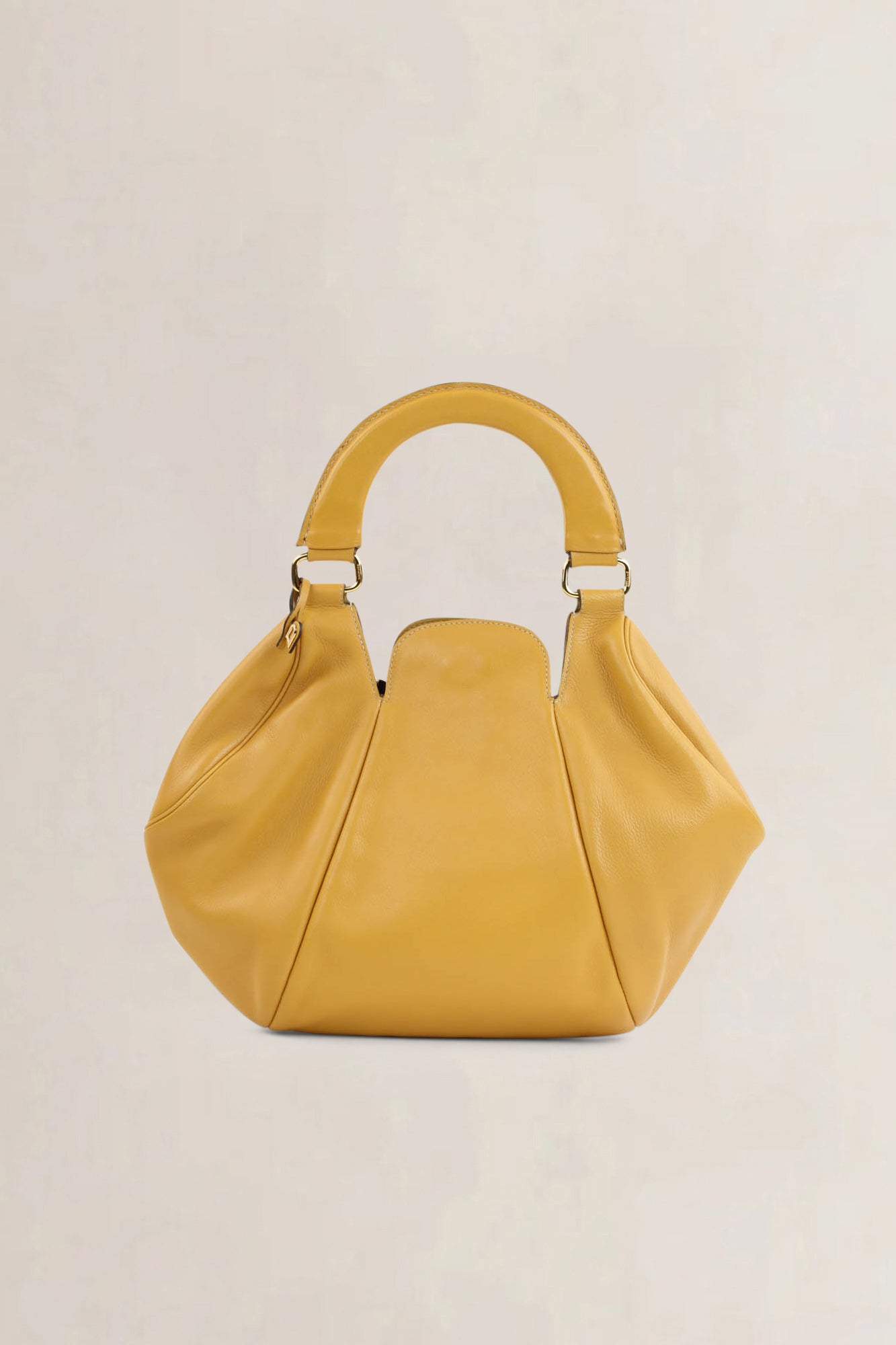 Delvaux Yellow Top Handle Bag