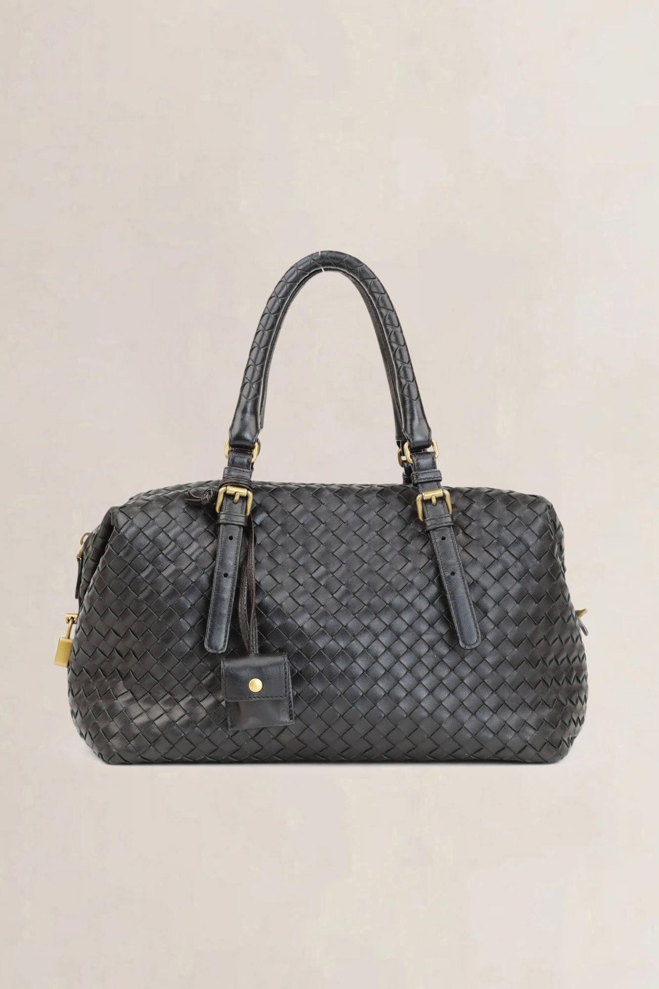 Bottega Veneta Black Montaigne Intrecciato Leather Bag