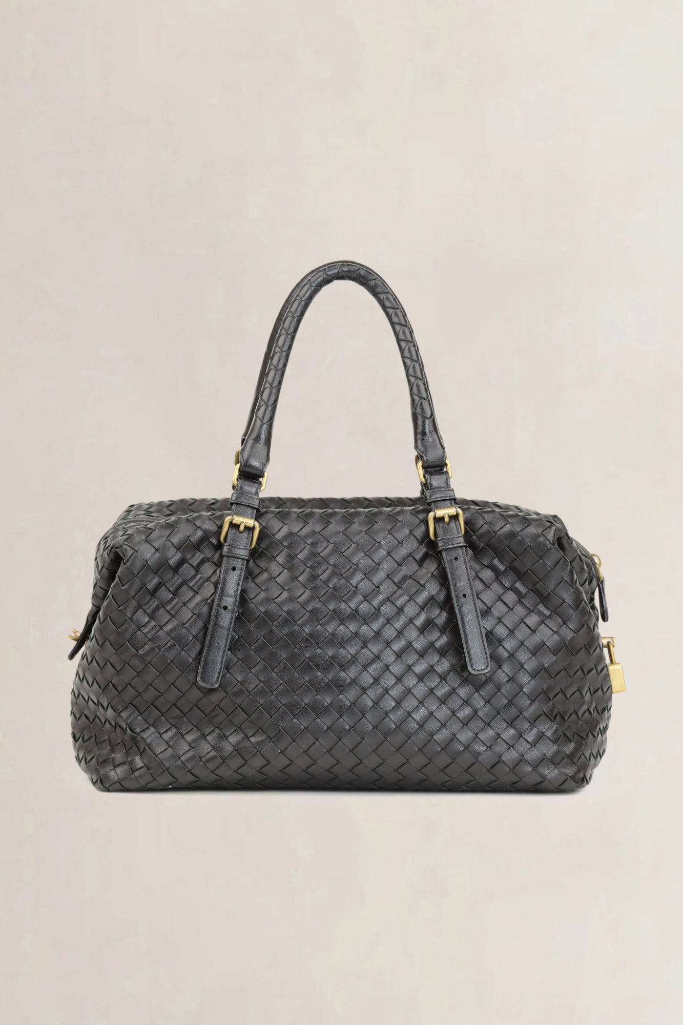 Bottega Veneta Black Montaigne Intrecciato Leather Bag