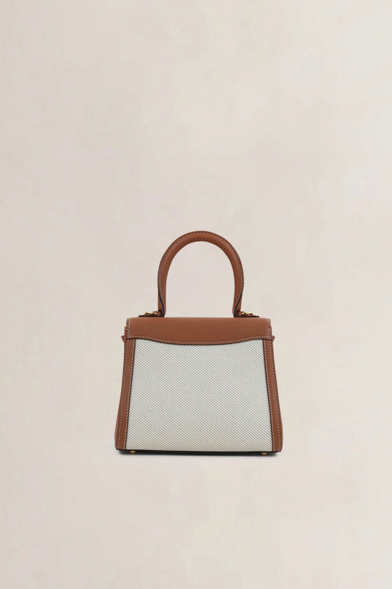 Delvaux Brillant Mini Canvas Tan Top handle Bag