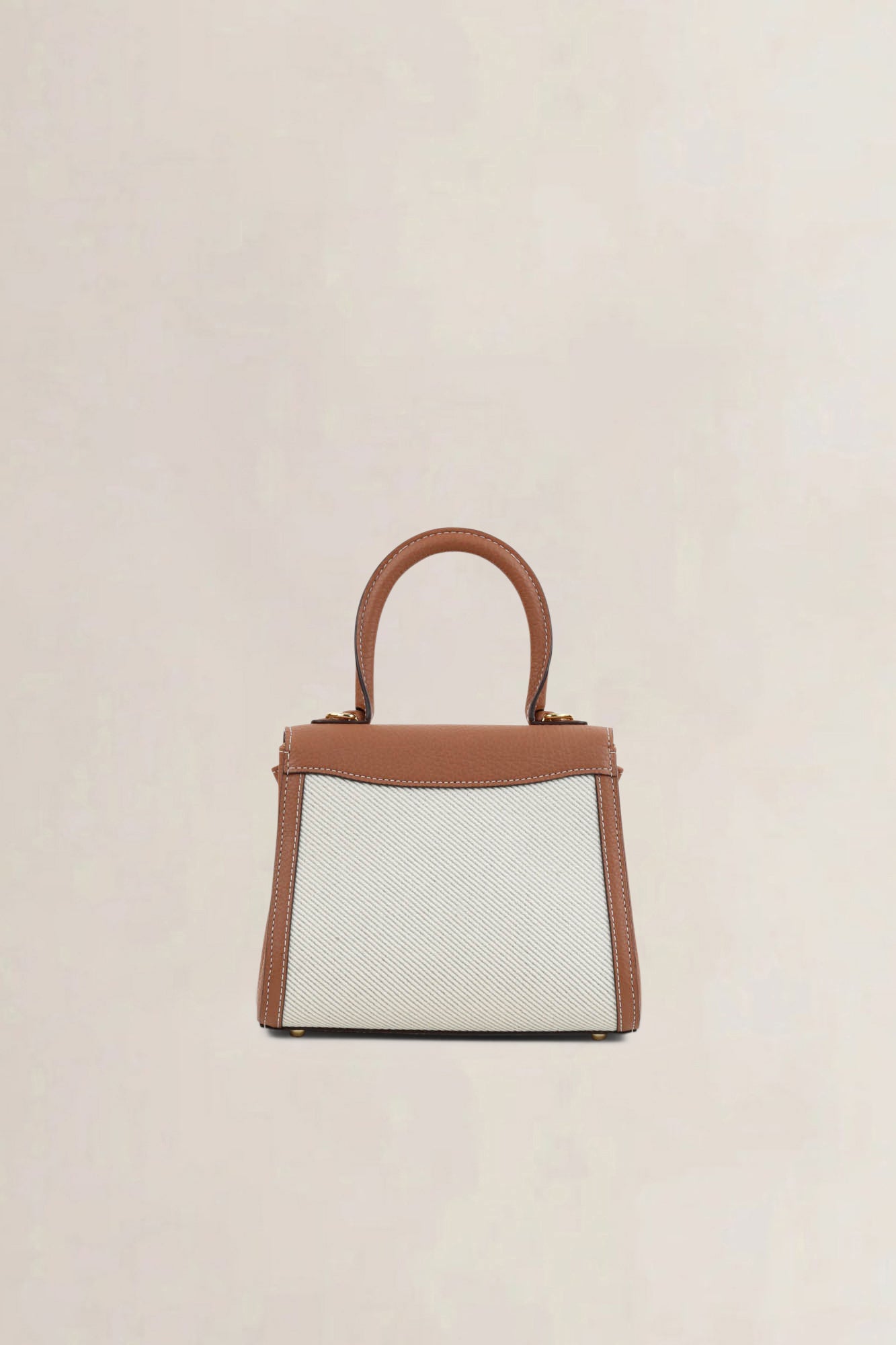 Delvaux Brillant Mini Canvas Tan Top handle Bag
