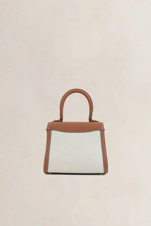 Delvaux Brillant Mini Canvas Tan Top handle Bag