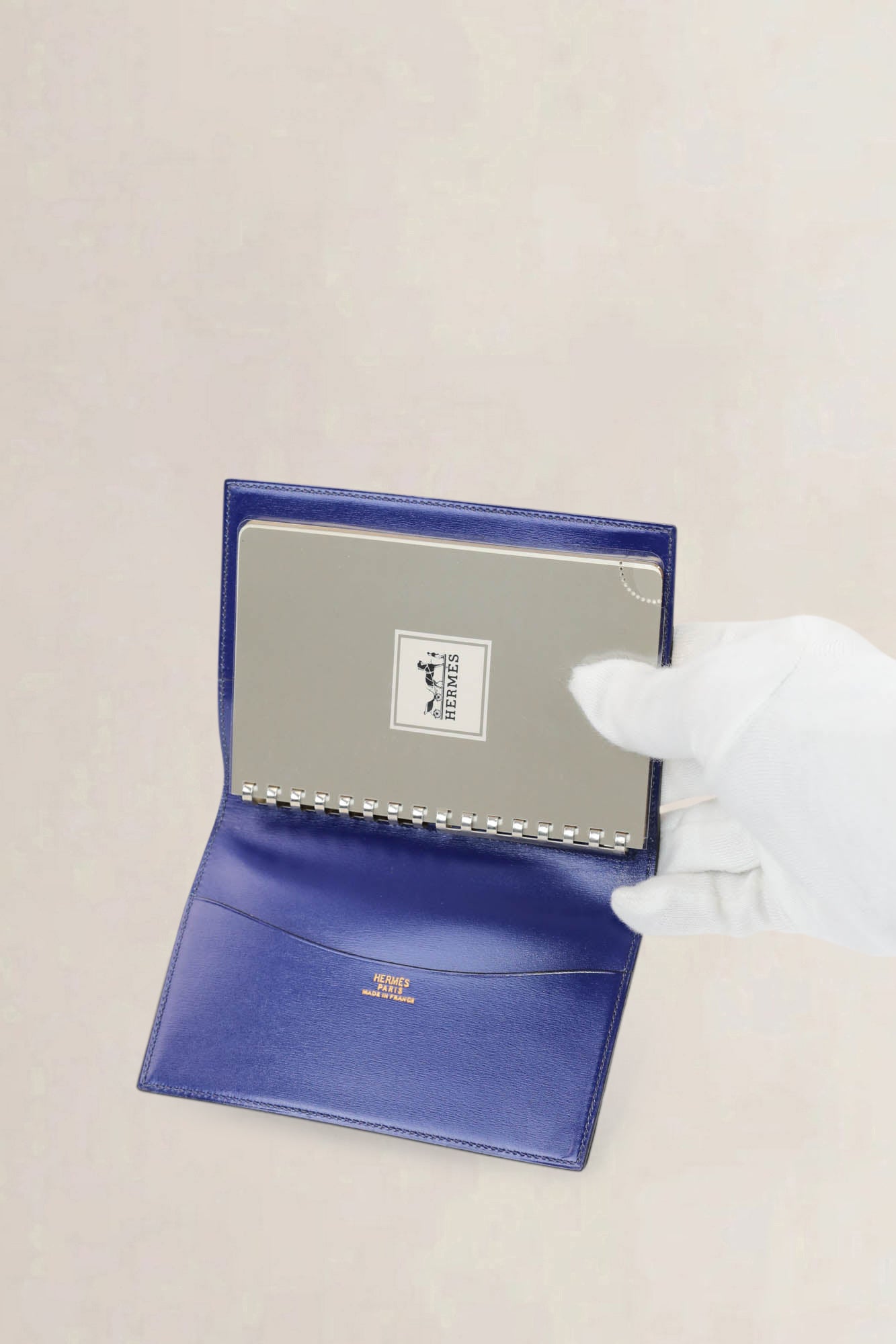 Blue Epsom Calfskin Leather Agenda