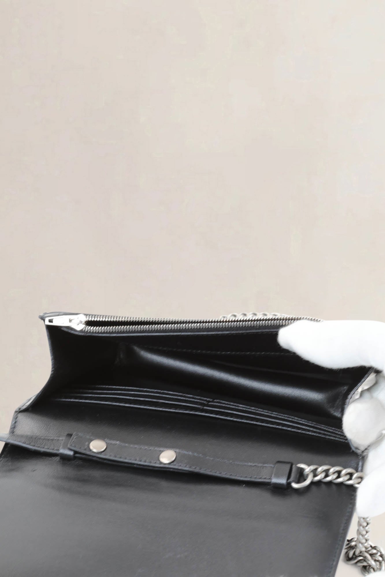 Black B-Wallet On Chain Crossbody Bag