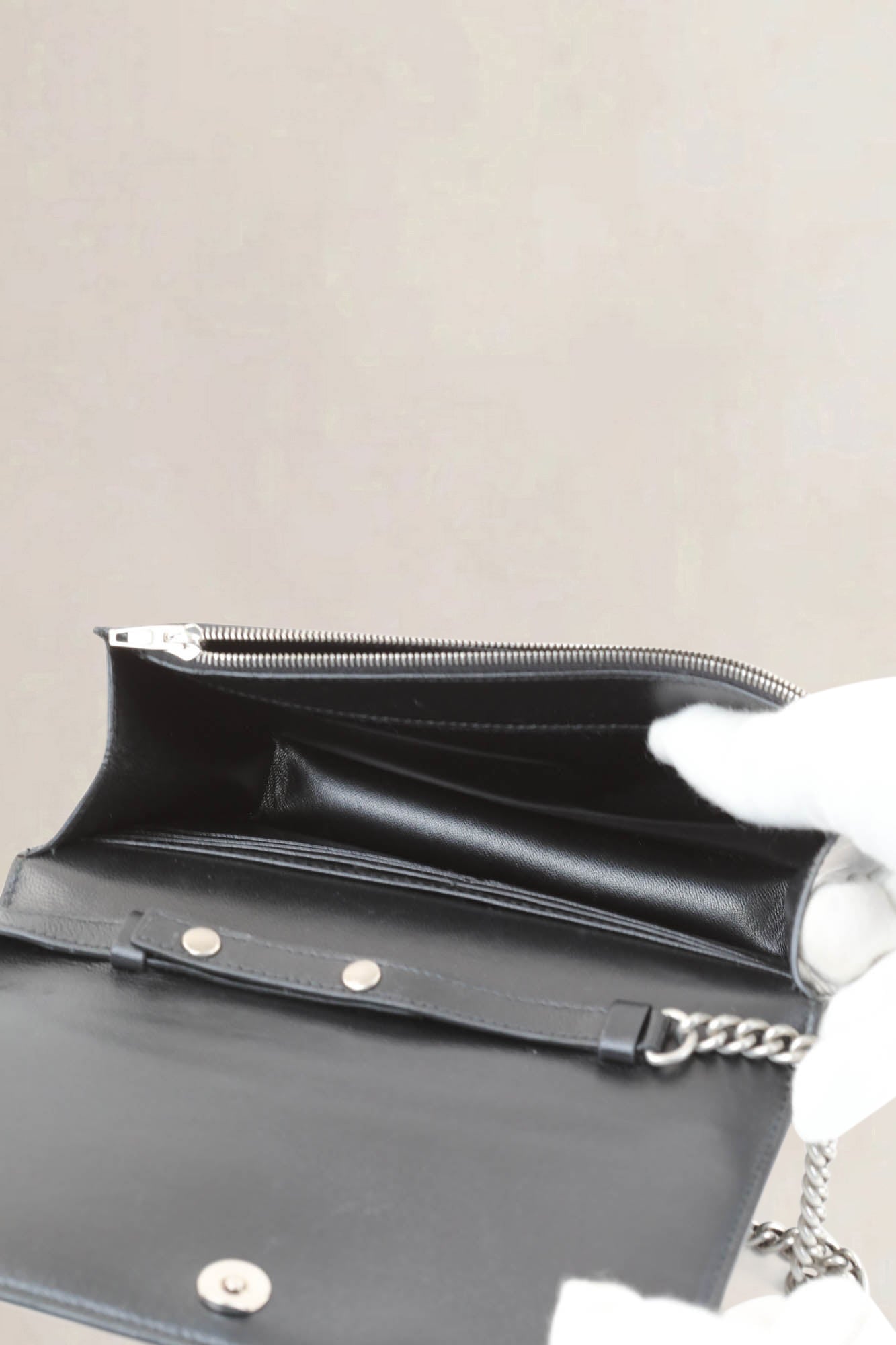 Black B-Wallet On Chain Crossbody Bag