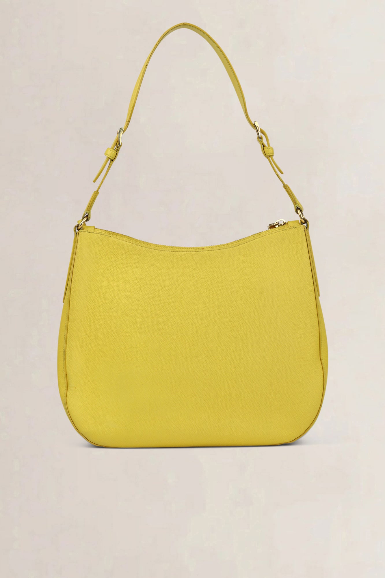 Prada Yellow Saffiano Leather Shoulder Bag