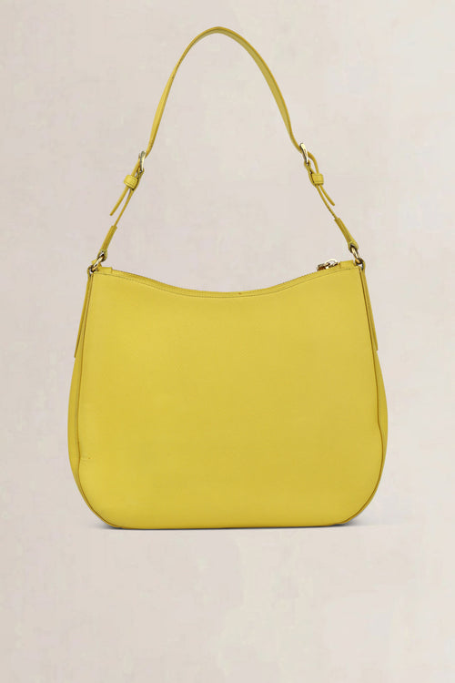 Prada Yellow Saffiano Leather Shoulder Bag