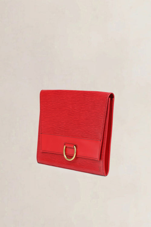 Louis Vuitton Red Epi Leather Iéna Clutch