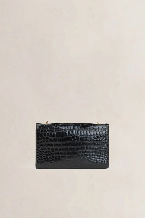 Delvaux Black Croco Vintage Evening Bag