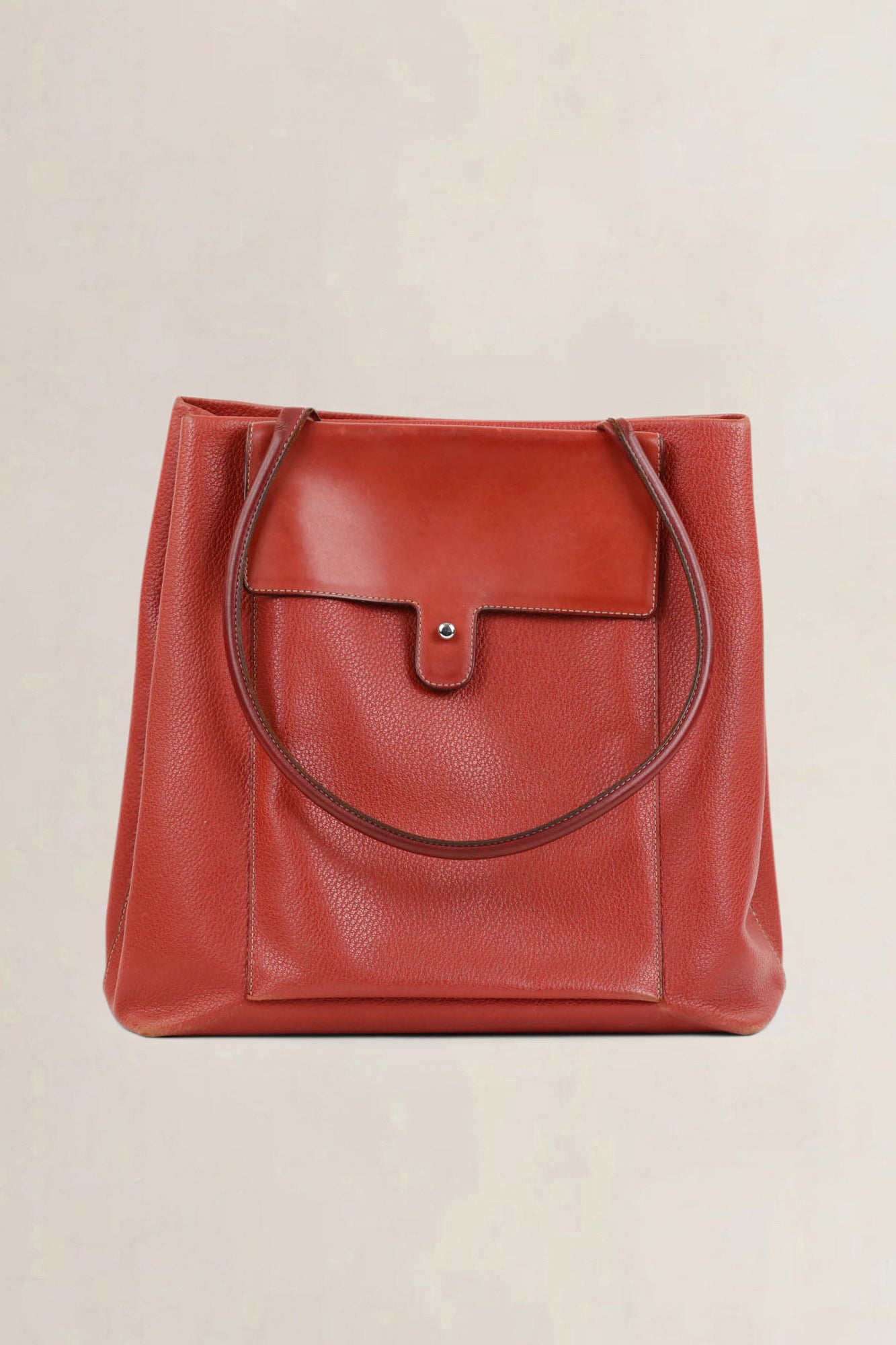 Deux De Delvaux Red Shoulder Bag
