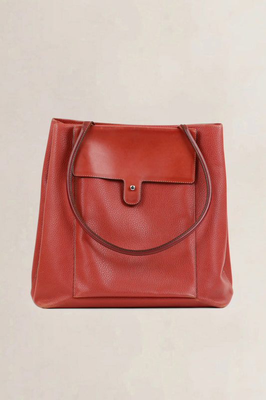 Deux De Delvaux Red Shoulder Bag