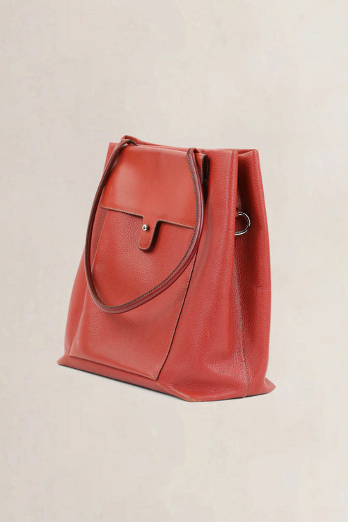 Deux De Delvaux Red Shoulder Bag