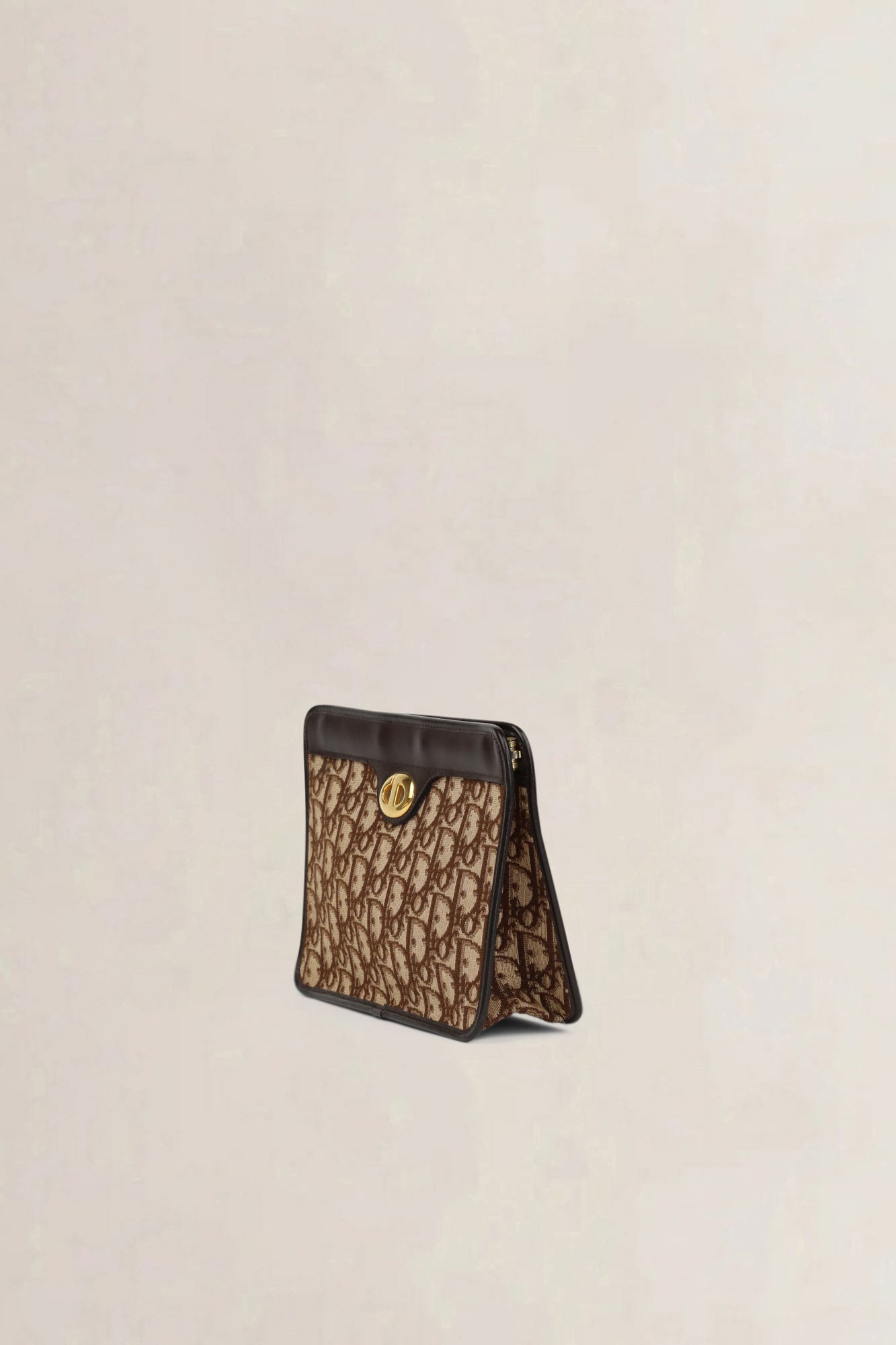 Christian Dior Brown Oblique Monogram Clutch