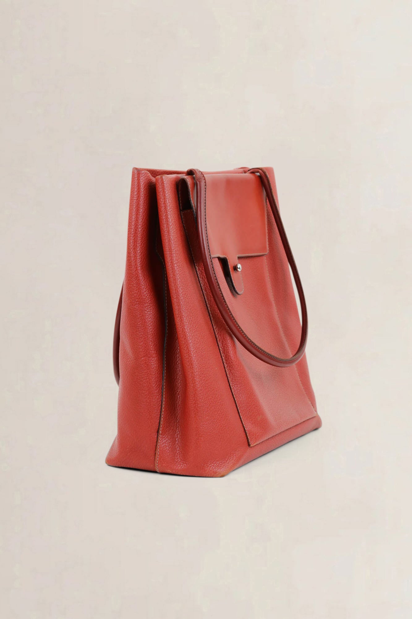 Deux De Delvaux Red Shoulder Bag