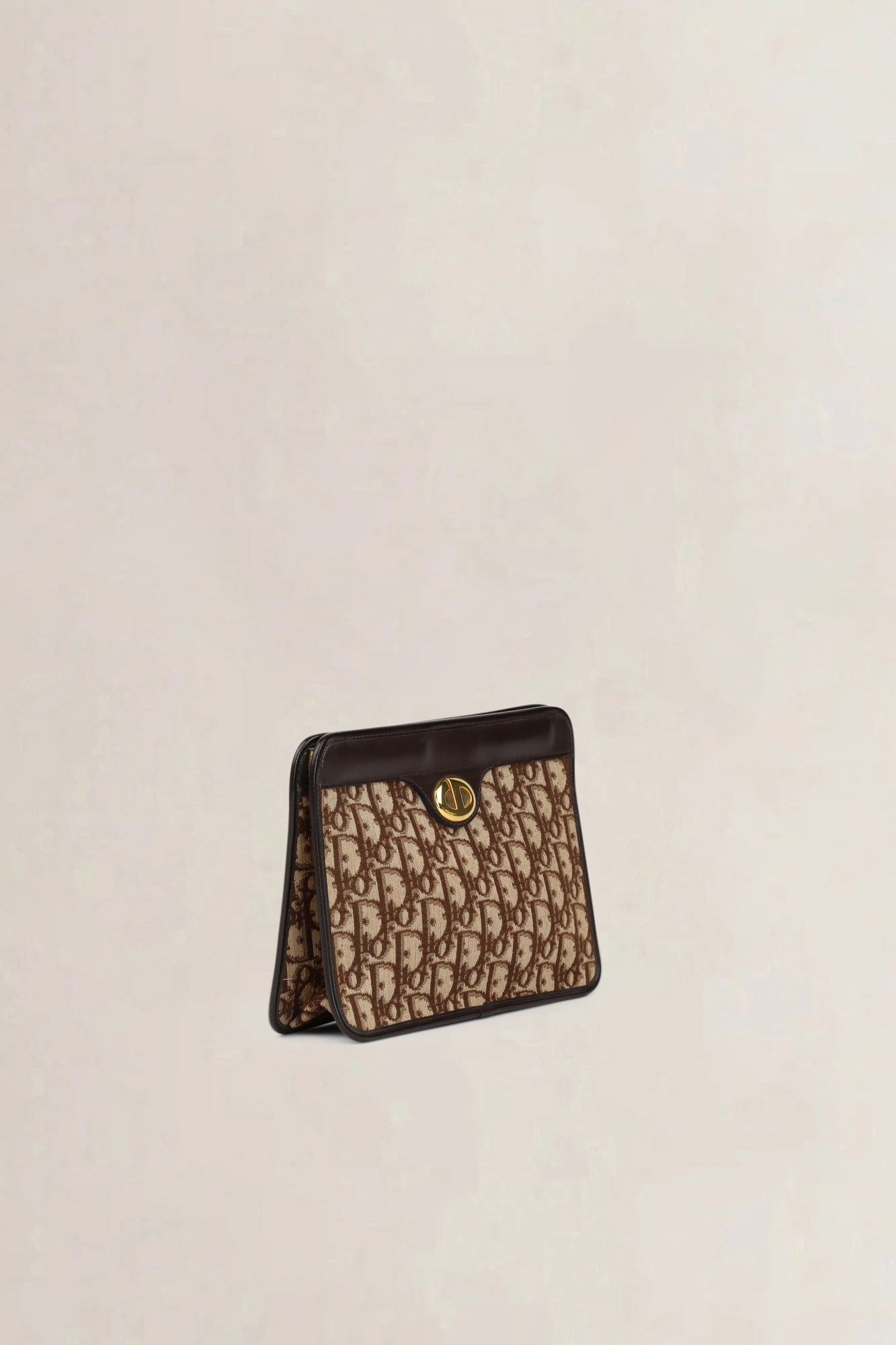 Christian Dior Brown Oblique Monogram Clutch