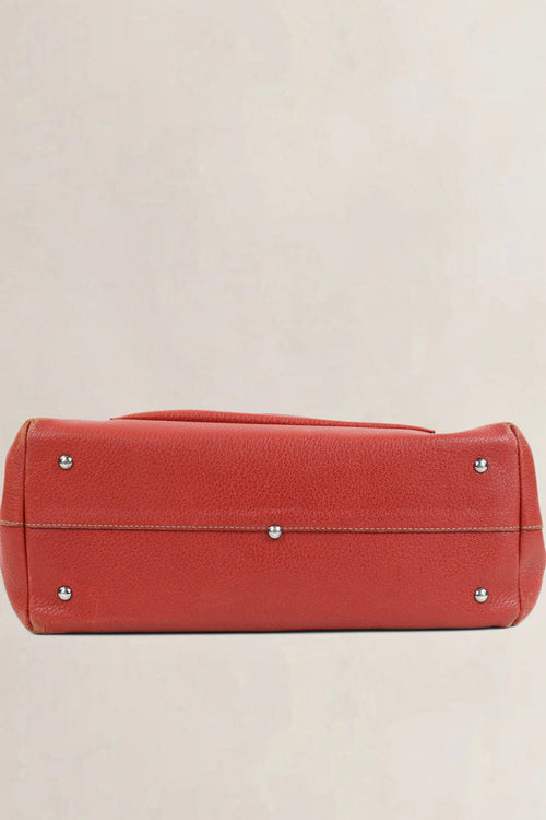 Deux De Delvaux Red Shoulder Bag