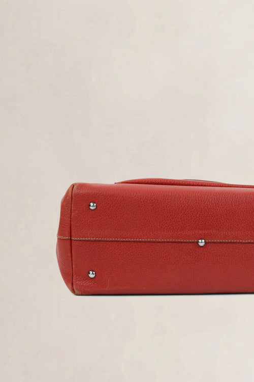 Deux De Delvaux Red Shoulder Bag