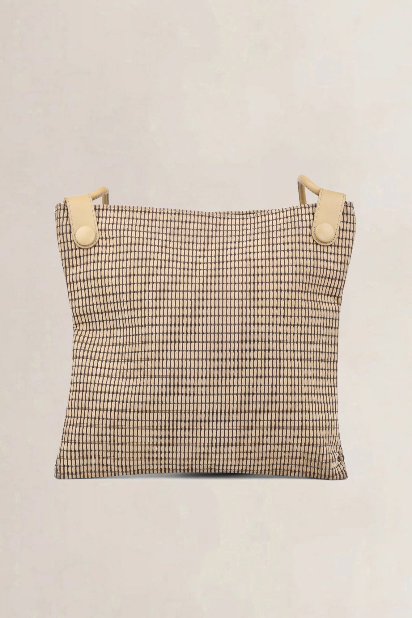 Delvaux Beige Woven Leather Shoulder Bag